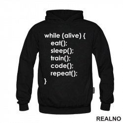 Eat, Sleep, Train, Code, Repeat - Geek - Duks