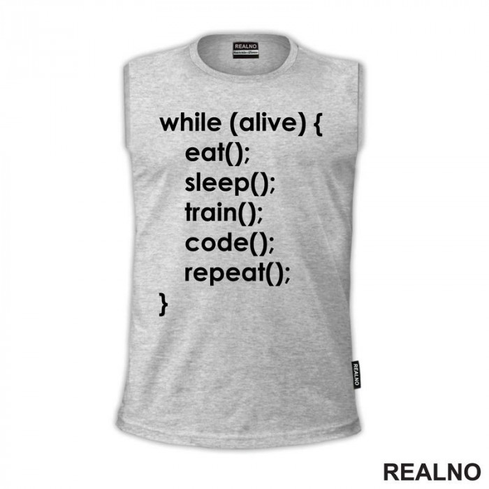 Eat, Sleep, Train, Code, Repeat - Geek - Majica