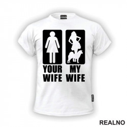 Your Wife, My Wife - Silhouette Symbols - Pas - Dog - Majica