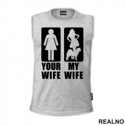 Your Wife, My Wife - Silhouette Symbols - Pas - Dog - Majica