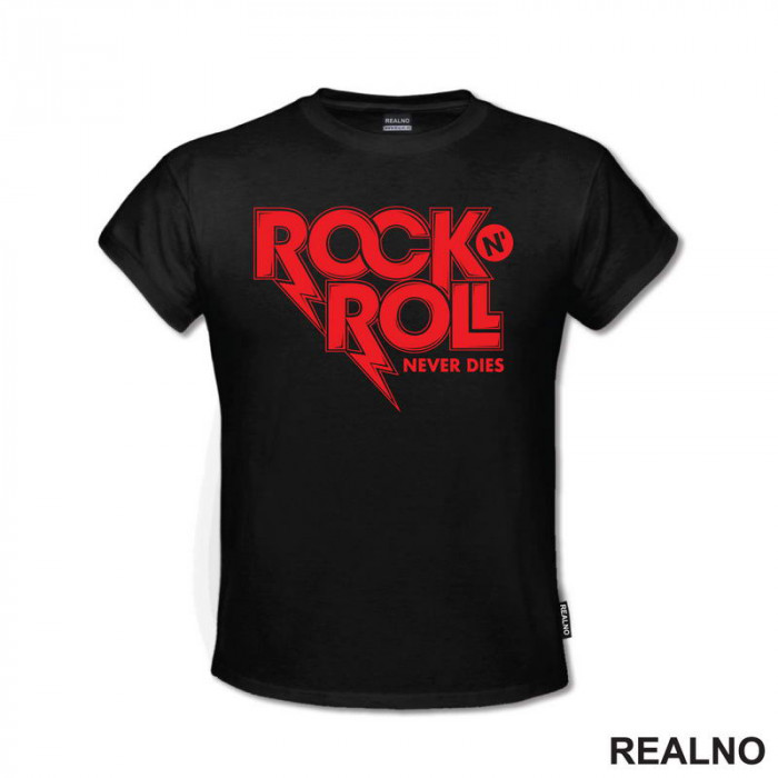 Rock N' Roll Never Dies - Red - Muzika - Majica