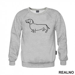Dachshund Line Drawing - Jazavičar - Pas - Dog - Duks