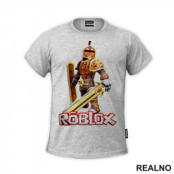 OUTLET - Siva dečija majica veličine 10 - Roblox