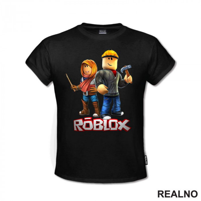 OUTLET - Crna dečija majica veličine 12 - Roblox