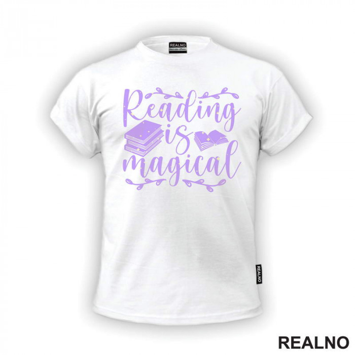 Reading Is Magical - Purple - Books - Čitanje - Knjige - Majica