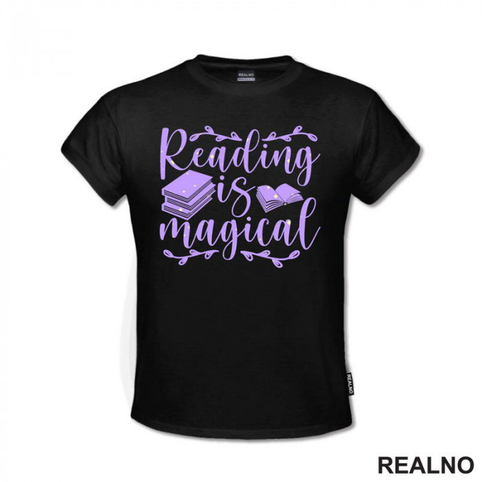 Reading Is Magical - Purple - Books - Čitanje - Knjige - Majica