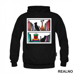 Cat And Books On The Shelf - Books - Čitanje - Knjige - Duks