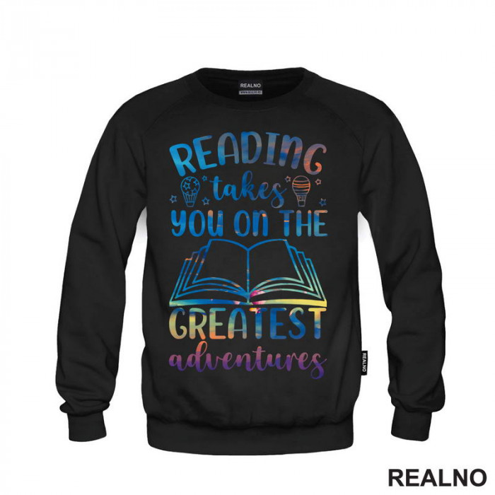 Reading Takes You On The Greatest Adventures - Open - Colors - Books - Čitanje - Knjige - Duks