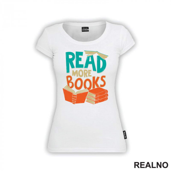 Read More Books - Open Books - Colors - Books - Čitanje - Knjige - Majica