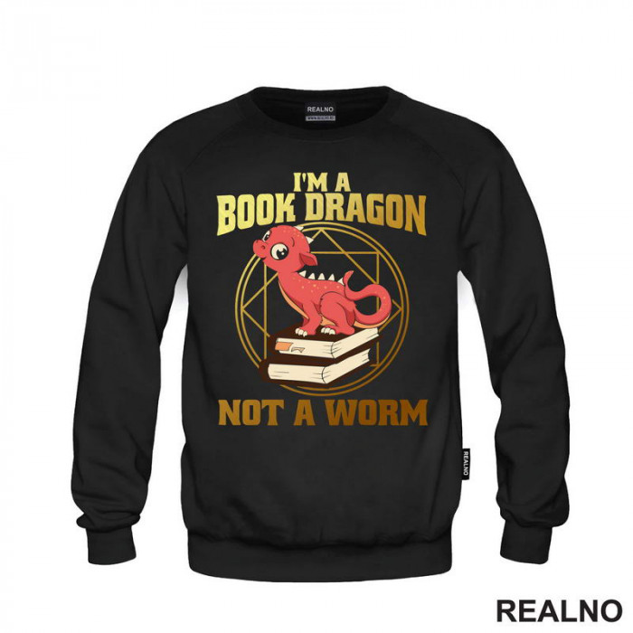 I'm A Book Dragon Not A Worm - Golden - Books - Čitanje - Knjige - Duks