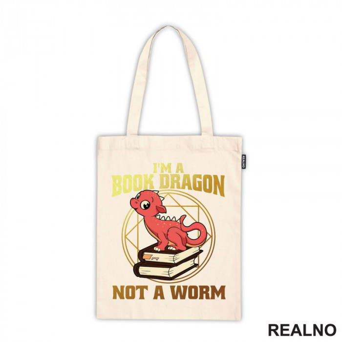 I'm A Book Dragon Not A Worm - Golden - Books - Čitanje - Knjige - Ceger