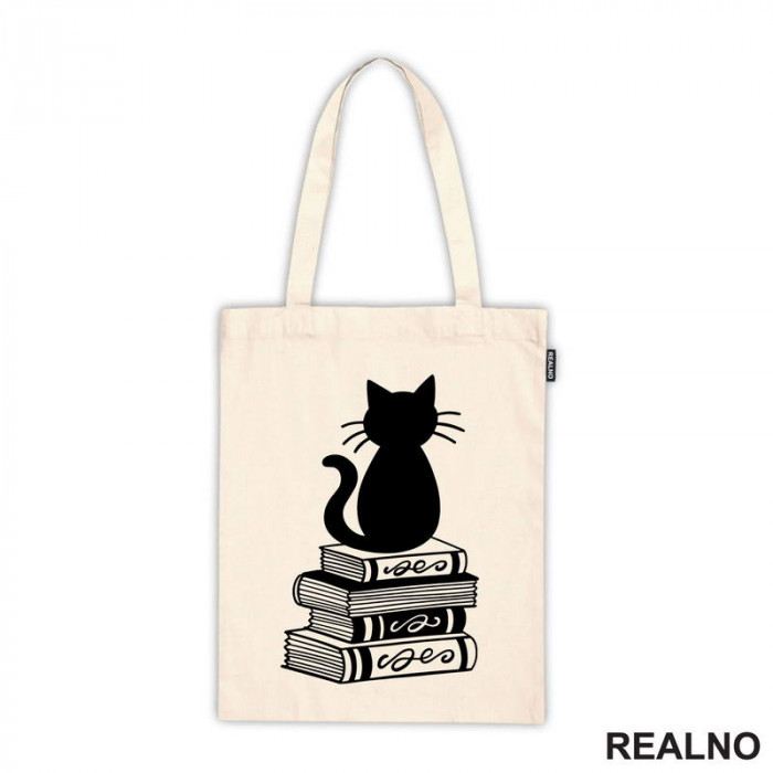 Cat And Books - Illustration - Books - Čitanje - Knjige - Ceger