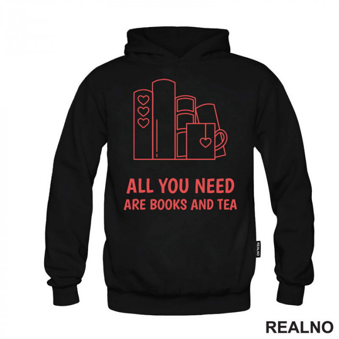 All You Need Are Books And Tea - Red - Books - Čitanje - Knjige - Duks