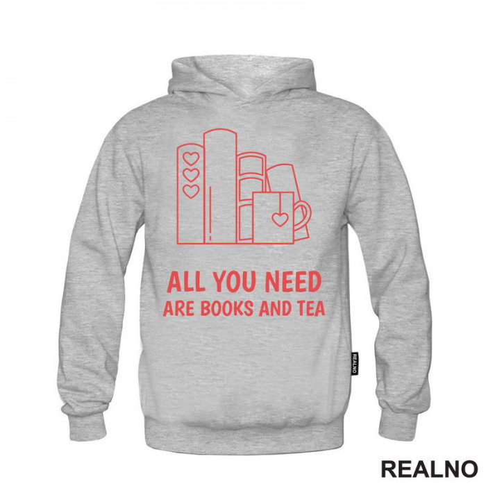 All You Need Are Books And Tea - Red - Books - Čitanje - Knjige - Duks
