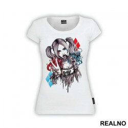 Dripping Portrait - Harley Quinn - Majica