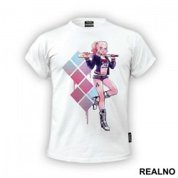 Holding A Bat Over Her Shoulder - Harley Quinn - Majica