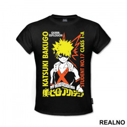 OUTLET - Crna dečija majica veličine 8 - My Hero Academia OUTLET - Crna dečija majica veličine 8 - My Hero Academia