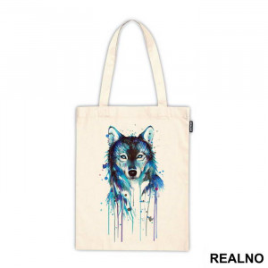 Blue Wolf Dripping Paint - Životinje - Ceger