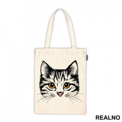 Cat Face With Orange Eyes - Životinje - Ceger