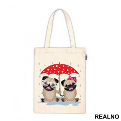 Two Pugs Under An Umbrella - Životinje - Ceger