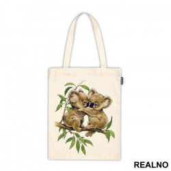 Two Koalas Hugging On A Branch - Životinje - Ceger