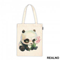 Baby Panda Holding Flowers - Životinje - Ceger