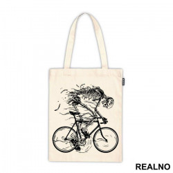 Skeleton Riding A Bike - Art - Ceger