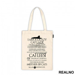 I Am A Crazy Cat Lady - Game Of Thrones - Got - Mačke - Cat - Ceger