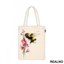 Pink Flower And Bee - Art - Ceger Pink Flower And Bee - Art - Ceger