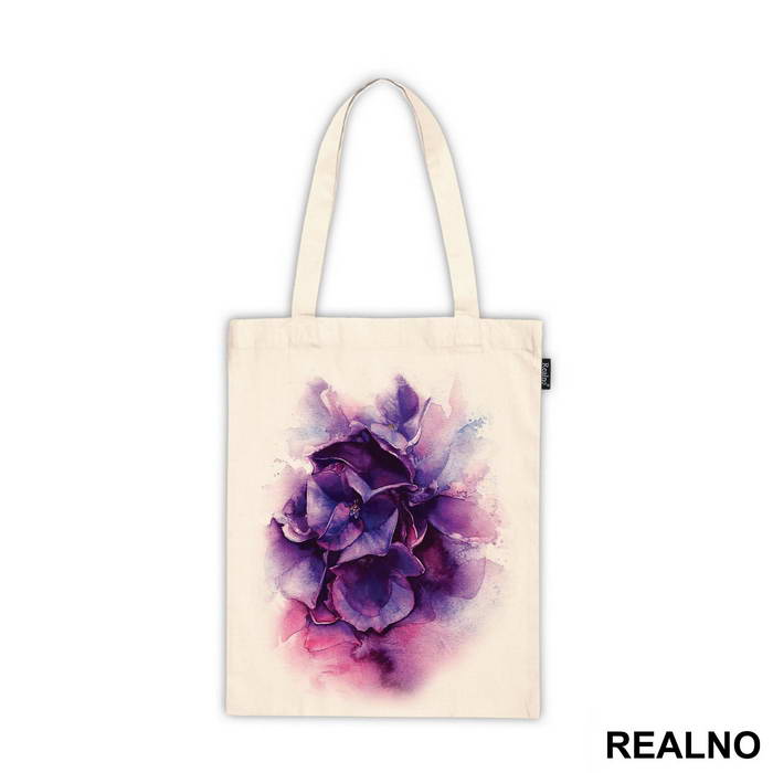 Purple Flowers - Watercolor - Art - Ceger