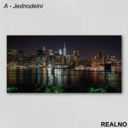 Grad Noću - Slika na platnu - Kanvas