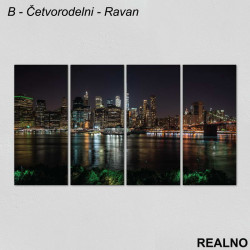 Grad Noću - Slika na platnu - Kanvas