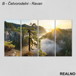 Planine u magli obasjane suncem - Slika na platnu - Kanvas Planine u magli obasjane suncem - Slika na platnu - Kanvas