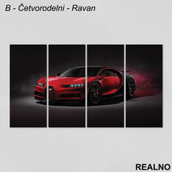 Crveni sportski auto - Slika na platnu - Kanvas