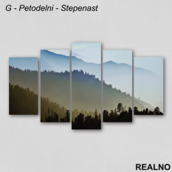 Šuma i planine pod maglom - Slika na platnu - Kanvas Šuma i planine pod maglom - Slika na platnu - Kanvas