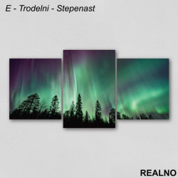 Šuma i zeleno zvezdano nebo - Slika na platnu - Kanvas Šuma i zeleno zvezdano nebo - Slika na platnu - Kanvas