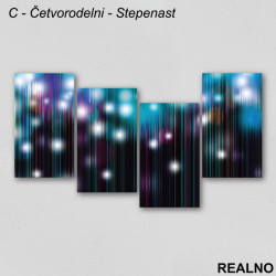 Plave zamućene linije - Slika na platnu - Kanvas Plave zamućene linije - Slika na platnu - Kanvas