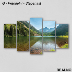 Zelena šuma, reka, plavo nebo, sunce - Priroda - Slika na platnu - Kanvas Zelena šuma, reka, plavo nebo, sunce - Priroda - Slika na platnu - Kanvas