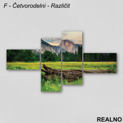 Zelena livada, šuma, planine - Priroda - Slika na platnu - Kanvas Zelena livada, šuma, planine - Priroda - Slika na platnu - Kanvas