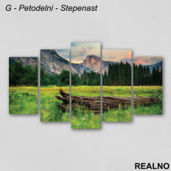 Zelena livada, šuma, planine - Priroda - Slika na platnu - Kanvas Zelena livada, šuma, planine - Priroda - Slika na platnu - Kanvas