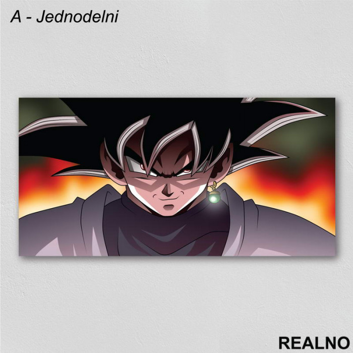 Goku sa zelenom minđušom - Dragon Ball - Slika na platnu - Kanvas