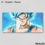 Plavi Goku - Dragon Ball - Slika na platnu - Kanvas