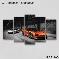 Narandžasti i Sivi Sportski Auto - Slika na platnu - Kanvas Narandžasti i Sivi Sportski Auto - Slika na platnu - Kanvas