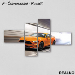 Narandzasti Sportski Auto sa zamućenom pozadinom - Slika na platnu - Kanvas Narandzasti Sportski Auto sa zamućenom pozadinom - Slika na platnu - Kanvas