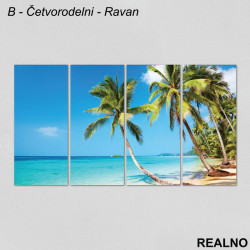 Ostrvo, palme, tirkizno more - Slika na platnu - Kanvas Ostrvo, palme, tirkizno more - Slika na platnu - Kanvas