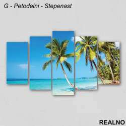 Ostrvo, palme, tirkizno more - Slika na platnu - Kanvas Ostrvo, palme, tirkizno more - Slika na platnu - Kanvas