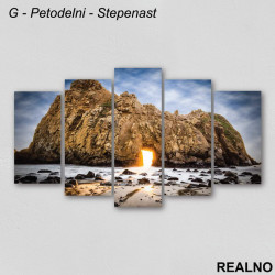 Stene, more i tamno nebo - Slika na platnu - Kanvas Stene, more i tamno nebo - Slika na platnu - Kanvas