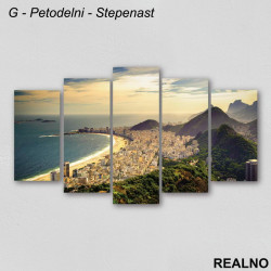 Pogled grada pored plaže - Slika na platnu - Kanvas Pogled grada pored plaže - Slika na platnu - Kanvas