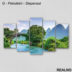 Most, reka, šuma - Priroda - Slika na platnu - Kanvas Most, reka, šuma - Priroda - Slika na platnu - Kanvas