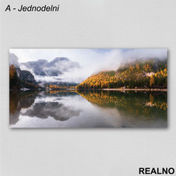 Maglovito Jezero I Planine - Slika na platnu - Kanvas Maglovito Jezero I Planine - Slika na platnu - Kanvas